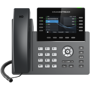 Grandstream GRP2615 10-Line Carrier WiFi Desk Phone, POE, 4.3" LCD, Gigabit, dual-band 802.11ac WiFi, Bluetooth 5.0, supports 10 lines 16 SIP accounts