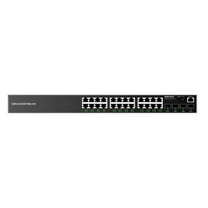 Grandstream GWN7803 Enterprise Layer 2 24-Port Managed Gigabit Switch - featuring 24x Ethernet RJ45 Ports and 4x SFP Ports, with GWN Cloud/Manager
