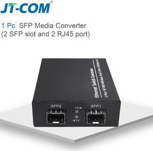 Gigabit Network SFP Fiber Switch 1000Mbps SFP Media Converter 2 SFP Fiber Port and 4 RJ45 Port 2G2/4E Fiber Ethernet Switch