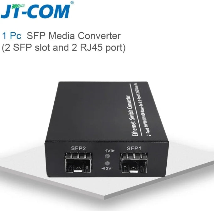 Gigabit Network SFP Fiber Switch 1000Mbps SFP Media Converter 2 SFP Fiber Port and 4 RJ45 Port 2G2/4E Fiber Ethernet Switch