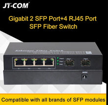 Load image into Gallery viewer, Gigabit Network SFP Fiber Switch 1000Mbps SFP Media Converter 2 SFP Fiber Port and 4 RJ45 Port 2G2/4E Fiber Ethernet Switch
