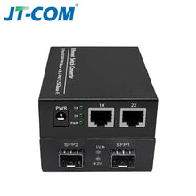 Load image into Gallery viewer, Gigabit Network SFP Fiber Switch 1000Mbps SFP Media Converter 2 SFP Fiber Port and 4 RJ45 Port 2G2/4E Fiber Ethernet Switch
