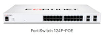Load image into Gallery viewer, Fortinet FS-124F Series L2+ Managed POE Switch, 24xGE/12xPOE+/4xSFP+/185W PoE Gigabit PoE+ QoS SNMP 4 SFP Uplink Rackmount FS-124F-POE
