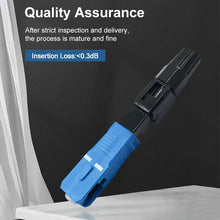 Load image into Gallery viewer, ONTi 50-400pcs Embedded SC UPC Fiber Optic Fast Connector FTTH Single Mode Optical Quick Connector SC Adapter Field Assembly
