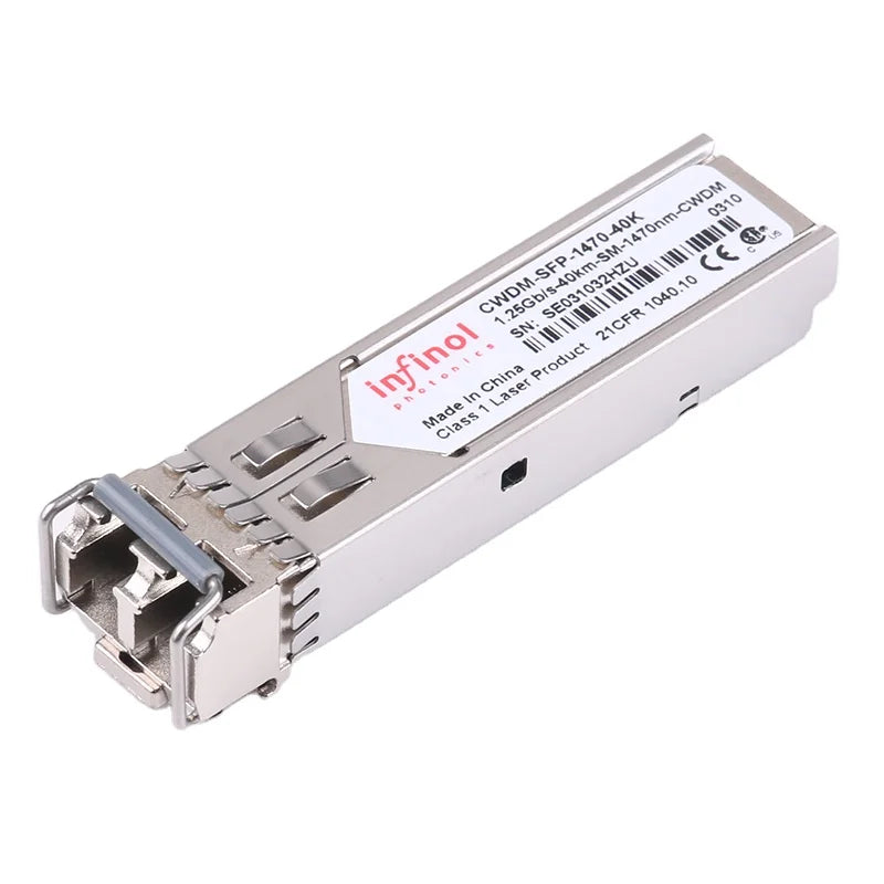 1.25G CWDM 40km SFP CWDM DDM Transceiver Module 1270~1610nm DOM Duplex LC SMF Compatible with Brocade Cisco Mikrotik HUAWEI