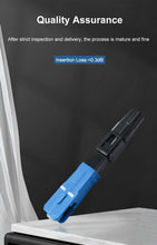 Load image into Gallery viewer, ONTi 50-400pcs Embedded SC UPC Fiber Optic Fast Connector FTTH Single Mode Optical Quick Connector SC Adapter Field Assembly
