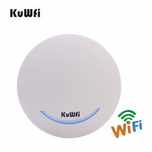 Load image into Gallery viewer, KuWFi Ceiling AP WiFi Router 1200Mbps WiFi Extender 11ac 2.4G&amp;5.8G Ceiling-mounted POE Adapter Wireless Access Point
