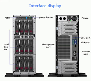 Original HPE ProLiant ML350 Gen10 4114 2P 32GB-R P408i-a 8SFF 2x800W RPS Perf Rack Server, 24x DIMM slots, 5U Tower, 3.0 TB with 128GB