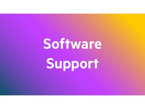 Gradient background with 'Software Support' text