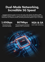 Load image into Gallery viewer, Huawei 5G Mobile Wi-Fi Pro, Mini Pocket WiFi Wireless Charger Router Huawei, Wi-Fi 802.11g, Wi-Fi Supported Frequency: 2.4G and 5G
