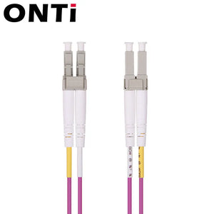 ONTi OM4 10 Gigabit Multimode Fiber Optic Patch Cord 1-100m 50/125 2.00mm 10/40/100Gbps 2 core Duplex Fiber Jumper Pigtail LC/UPC, LC-LC