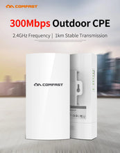 Load image into Gallery viewer, COMFAST CF-E130NV2 300Mbps 2.4GHz Outdoor CPE Wifi Router WiFi Access Point Wireless Bridge Range Wifi Extender Wifi Repeater For IP Camera

