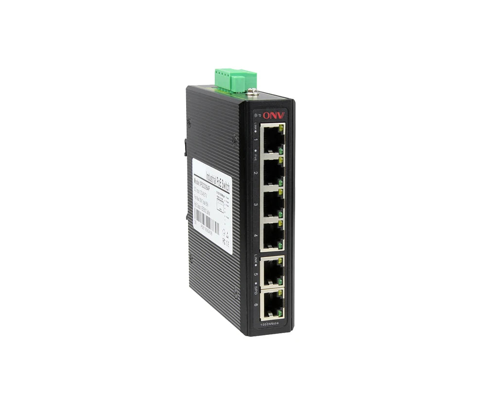 ONV Industrial POE Switch 802.3 Af/at 48V 4/8/16/24 x 10/100/1000Mbps PoE Port with 120W/240w Power Supply, 16G switching capacity