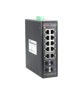ONV Full Gigabit 14-port L2+ Managed industrial PoE switch, 10x 10/100/1000Base-T Ports + 4 (100/1000M) SFP ports, 28Gbps Switching