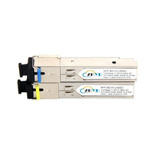 Load image into Gallery viewer, Fiber Optic SFP 1.25G SFP Module Compatible 3km SC Connector 1.25Gbps/1.0625Gbps Single-mode Fiber FTTx Solutions 1310/1550nm
