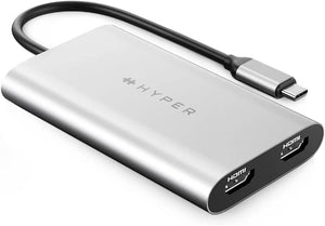 HYPERDRIVE USB-C TO DUAL HDMI ADAPTER+PD OVER USB (M1)