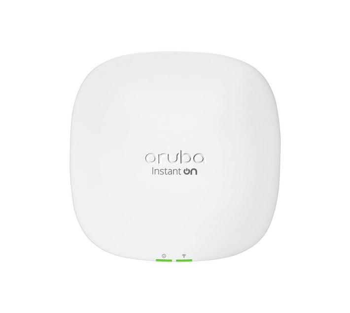 HPE Networking Instant On WiFi 6 Access Point, Dual band, 802.11ax, 5374Mbps, PoE excluded, 2.5GbE uplink port, 4x4:4 MU-MIMO, 100+ clients | AP25