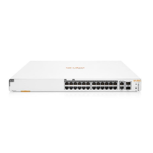 HPE Networking Instant On 1960 2SFP+ 24 Port  370W Switch, Smart-managed layer 2+, 24x PoE GbE ports, 2 Dedicated 10G SFP+ | ARU-IO-SW196024G-370W