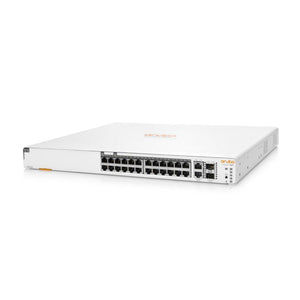 HPE Networking Instant On 1960 2SFP+ 24 Port  370W Switch, Smart-managed layer 2+, 24x PoE GbE ports, 2 Dedicated 10G SFP+ | ARU-IO-SW196024G-370W