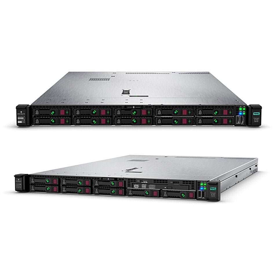 Original Hpe Proliant DL360 Gen10 Rack Server Intel Xeon 4210 CPU 16GB Ram HDD 600GB SAS 10K 2.5, P408i-a RAID Controller, 500W