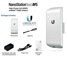 Load image into Gallery viewer, Ubiquiti NanoStation LocoM5 5GHz Wireless Network Bridge airMax 13dBi CPE Within 2 KM 1 piece (Only one - Must be used with two)
