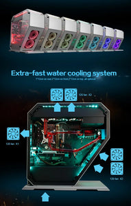 Desktop Computer OEM DIY Water cooling case i7 7700k 8G/16GB 1T GX1080 21.5/23.6/27 inch monitor display Desktop gaming computer PC