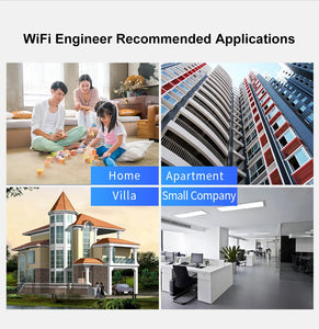 Comfast 4pcs 300Mbps In-wall AP 2*2dBi RJ45 USB Port Wireless Access point + 1pc AC Router Gateway for Hotel Villa PUB Company