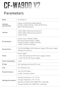 COMFAST CF-WA900 Long Range outdoor wifi antenna 1KM Wifi Mesh 2.4G&5.8G access point 27dBm/21dBm External antennas IEEE 802.3 at PoE