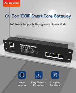 Comfast 4pcs 300Mbps In-wall AP 2*2dBi RJ45 USB Port Wireless Access point + 1pc AC Router Gateway for Hotel Villa PUB Company