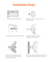 Load image into Gallery viewer, COMFAST 5-25Km Long Range 30dBm High Power Outdoor WiFi CPE 900Mbp 5G 26dbi Antenna AP Signal Amplifier Bridge

