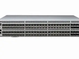 Brocade 128 ports (96 64G SFP+, 16 2x64G SFP-DD ports), 48-port base; 2x 24-port SFP+ PODs, 32-port SFP-DD POD (16 2x64G SFP-DD)