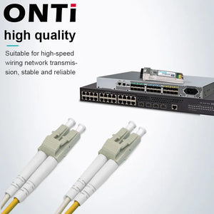 ONTi OM4 10 Gigabit Multimode Fiber Optic Patch Cord 1-100m 50/125 2.00mm 10/40/100Gbps 2 core Duplex Fiber Jumper Pigtail LC/UPC, LC-LC