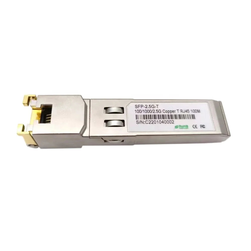 2.5G Gigabit Copper SFP Transceiver RJ45 SFP Optical Module for IP Network 100m 10/100/1000/2500Base-T Fiber Optic Transceivers