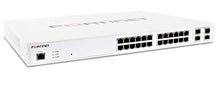 Load image into Gallery viewer, Fortinet FS-124F Series L2+ Managed POE Switch, 24xGE/12xPOE+/4xSFP+/185W PoE Gigabit PoE+ QoS SNMP 4 SFP Uplink Rackmount FS-124F-POE
