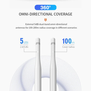 COMFAST EW72V2 1200Mbps Dual Band 5Ghz High Power Outdoor AP Wifi Router Antenna WiFi Base Station