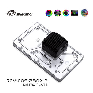 Bykski RGV-COS-280X-P,Distro Plate For Corsair 280X Case,MOD Water Cooling Kit Waterway Board Reservoir For Computer CPU GPU