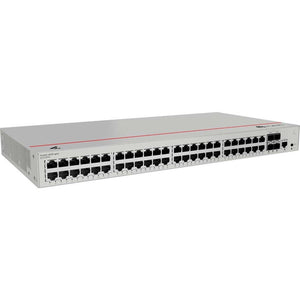 Huawei S220-48P4X Layer 2 Managed Switch, 48x 10/100/1000BASE-T ports(380W PoE+), 4x 10GE SFP+ ports, built-in AC power, 1 console port, 1 MODE button