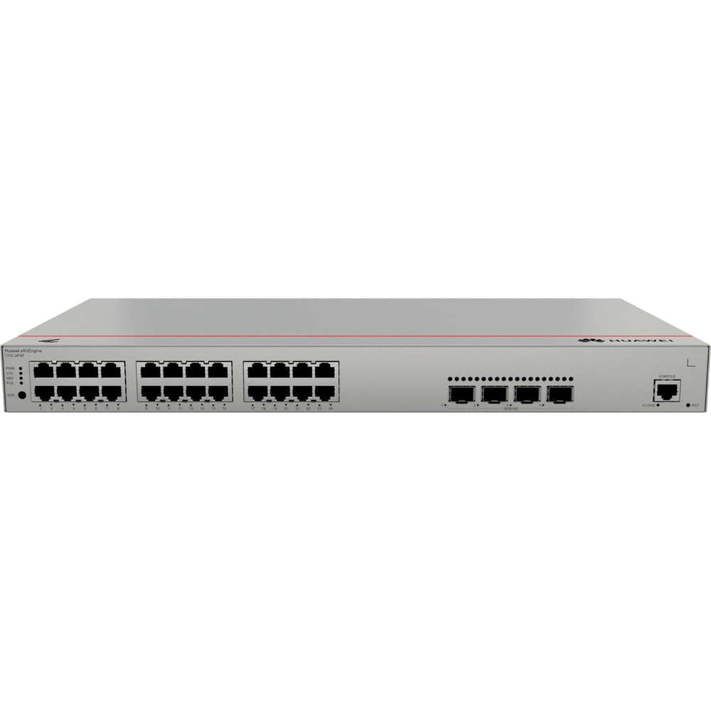 Huawei S310-24P4X Layer 2+ Managed Switch, 24x 10/100/1000BASE-T ports(400W PoE+), 4x 10GE SFP+ ports, AC power, console port, MODE button, RST button