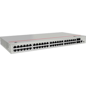 Huawei S310-48T4X Layer 2+ Managed Switch, featuring 48 x 10/100/1000BASE-T ports, 4 x 10GE SFP+ ports, built-in AC power, with Four 10GE SFP+ ports