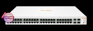 HPE Networking Instant On 1930 4SFP+ 48 Port 370W Switch, Smart Managed layer 2+, 48 × PoE GB ports, 4 × SFP/SFP+ ports | ARU-IO-SW193048G-370W