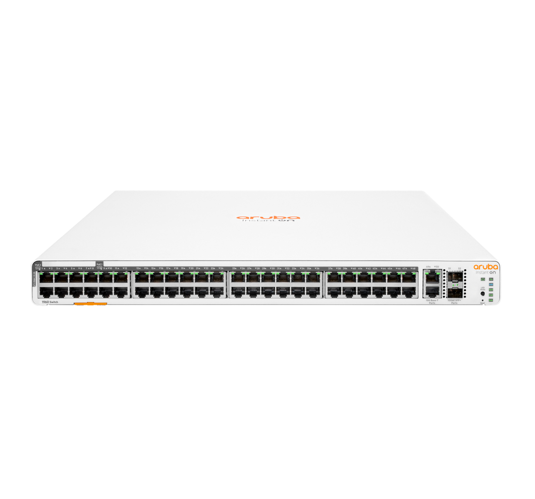HPE Aruba Instant On 1960 48-port PoE GbE Smart Managed Switch with 2x 10GbE and 2x SFP+ ports JL809A