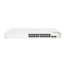 Load image into Gallery viewer, HPE Aruba Instant On 1830 24-port Gigabit Smart Managed L2 Switch with 24x RJ-45 10/100/1000 ports, 2x SFP 1GbE ports JL812A
