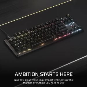 CORSAIR K70 Core TKL RGB Mechanical Gaming Keyboard - Corsair MLX Red v2 Linear Switches - Sound Dampening - Rotary Dial