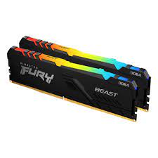 Kingston 32Gb 5600Mt/S Ddr5 Memory Module Cl36 Dimm (Kit Of 2) Fury Beast RGB KF556C36BBEAK2-32