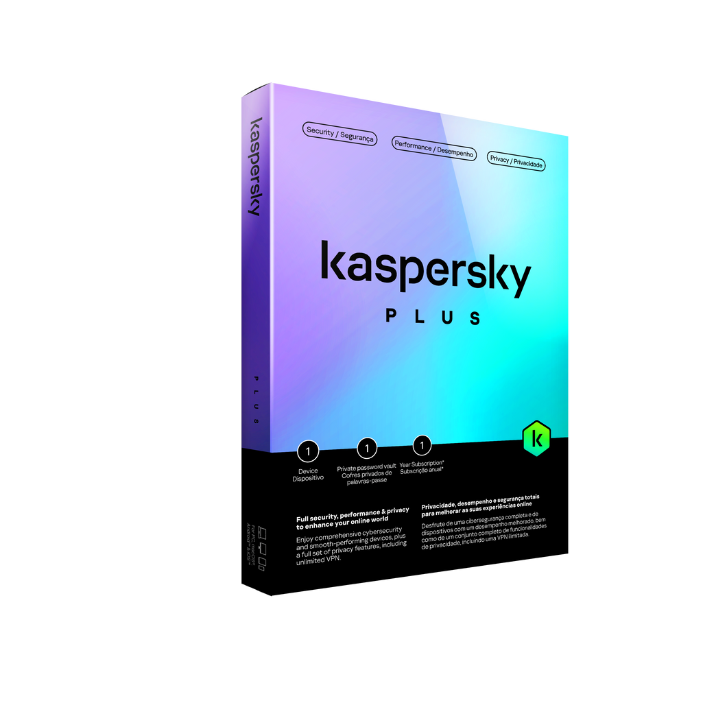 Kaspersky Plus Security 3 Devices - 1 Year - Pap Dvd - No CD, Anti-virus Software License - KL104295CFS-PAPDVDNOCD