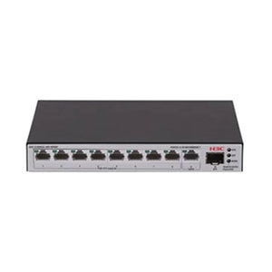 H3C S1600V2-10P-HPWR L2 Ethernet Switch with 9x 10/100/1000 BASE-T Ports (8x PoE+ Ports) and 1x 1G SFP Port, 125W PoE+ Capacity, AC PSU