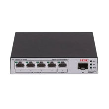 Load image into Gallery viewer, H3C S1600V2-6P-HPWR L2 Ethernet Switch with 5x 10/100/1000 BASE-T Ports (4x PoE+ Ports) and 1x 1G SFP Port, 73W PoE+ Capacity, AC Power Supply
