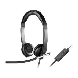 Logitech H650e Professional USB Headset Stereo, Enterprise-grade audio, Intuitive in-line controls, on-ear stereo headset with leatherette ear cushion