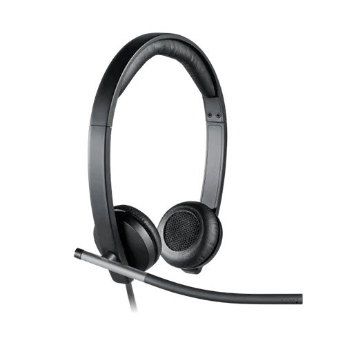 Logitech H650e Professional USB Headset Stereo, Enterprise-grade audio, Intuitive in-line controls, on-ear stereo headset with leatherette ear cushion