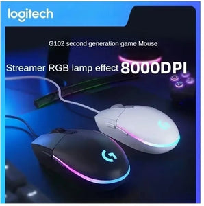 Logitech Mouse G102 Wired Second Generation Desktop Computer E-sports Gamer Peripherals High-performance Red Dragon Special Mouse